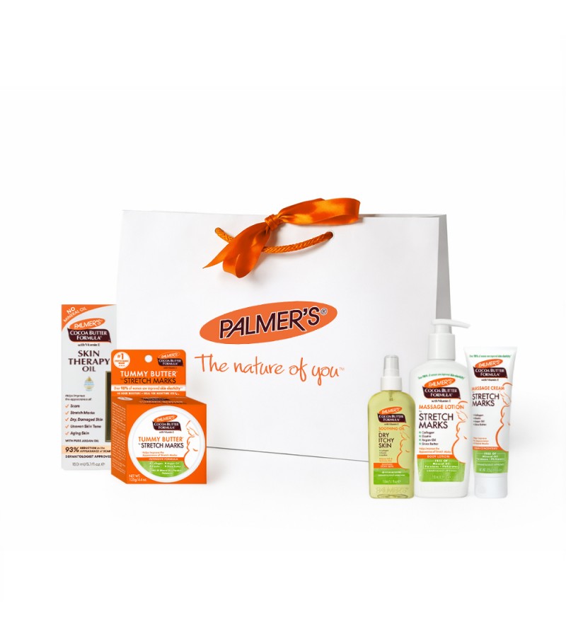 Palmer's Комплект за бременни против стрии + луксозен подаръчен плик 