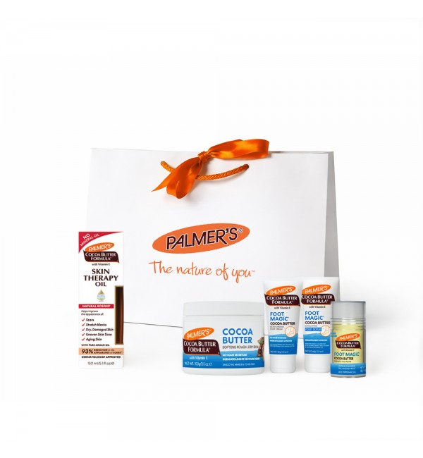 Palmer's Комплект продукти с какаово масло за тяло и крака + луксозен подаръчен плик 