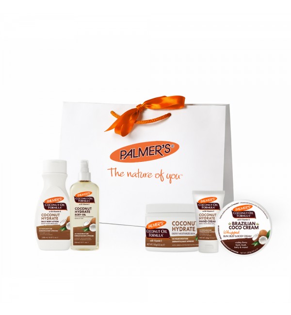 Palmer's Комплект продукти с кокосово масло за тяло и ръце + луксозен подаръчен плик 