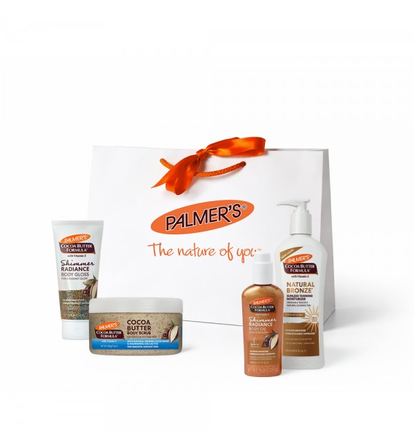 Palmer's Комплект продукти за бронзов тен и блестяща кожа  + луксозен подаръчен плик 