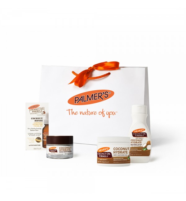 Palmer's Комплект продукти за лице и тяло с кокосово масло + луксозен подаръчен плик 
