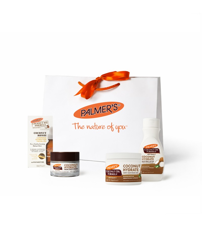 Palmer's Комплект продукти за лице и тяло с кокосово масло + луксозен подаръчен плик 